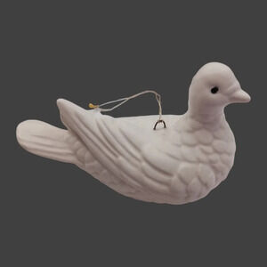 Vtg white ceramic dove figure